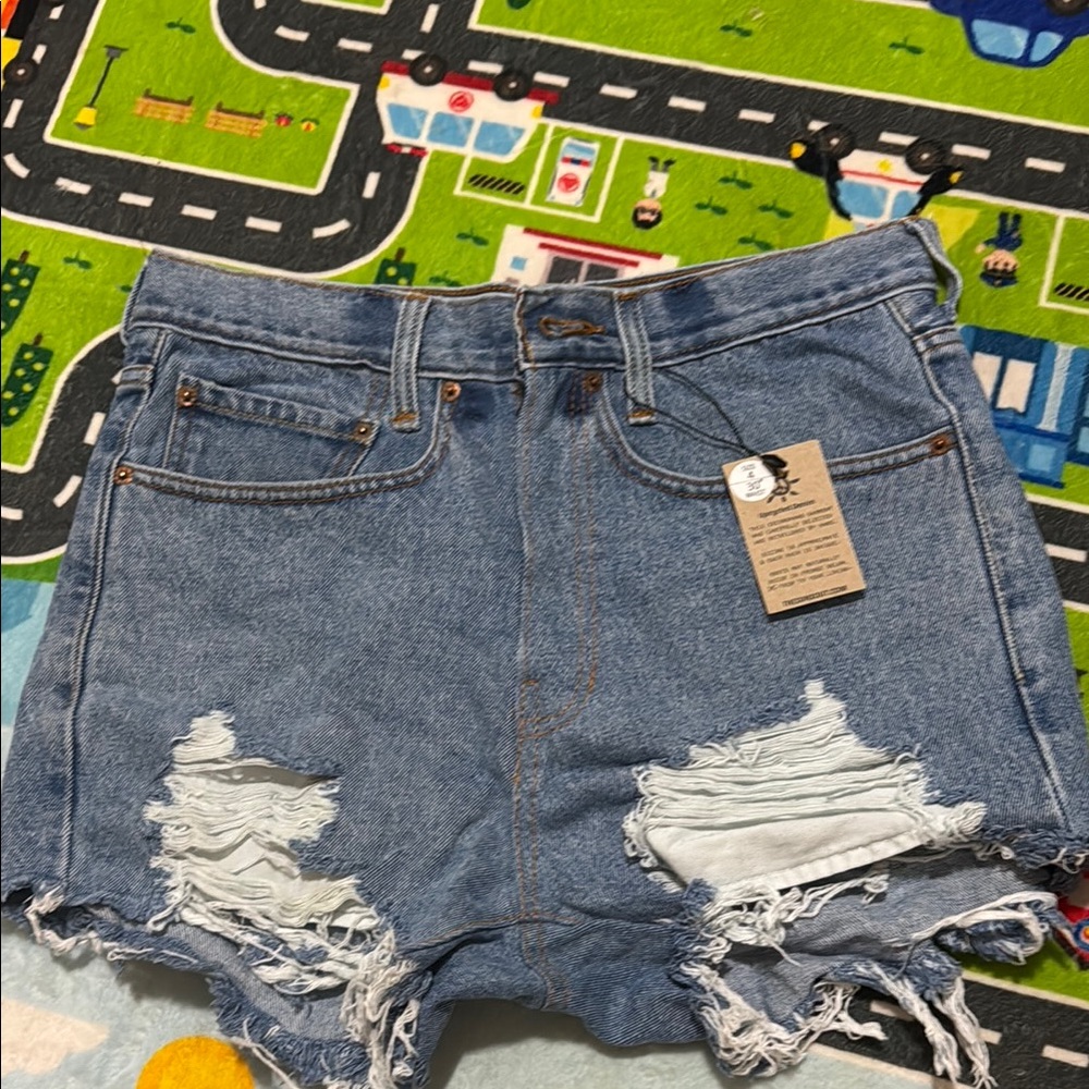 Levi's Blue Denim Cutoff Shorts